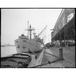 Liberty Ship arrivant au Havre. [description provisoire]