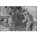 A Lauterbourg, un blessé grave suite à l'explosion d'un obus. [description provisoire]