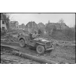 Traversée du pont Treadway à Lauterbourg. [description provisoire]