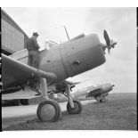 Escadrille de bombardement AB1 de l'aéronautique navale à Cherbourg.