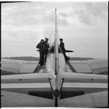 Le bombardier Vought 156 F n°13 (AB1-12) de l'escadrille AB1 à Cherbourg.