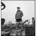 Le capitaine de frégate Robert Fouqué, commandant le torpilleur la Bourrasque.