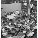 Messe à bord du paquebot/croiseur auxiliaire le Ville d'Oran.