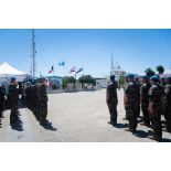 Rassemblement des troupes pour une cérémonie à Deir Kifa, au Sud-Liban.