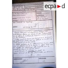 Activités des personnels du SIRPA (Service d'information et