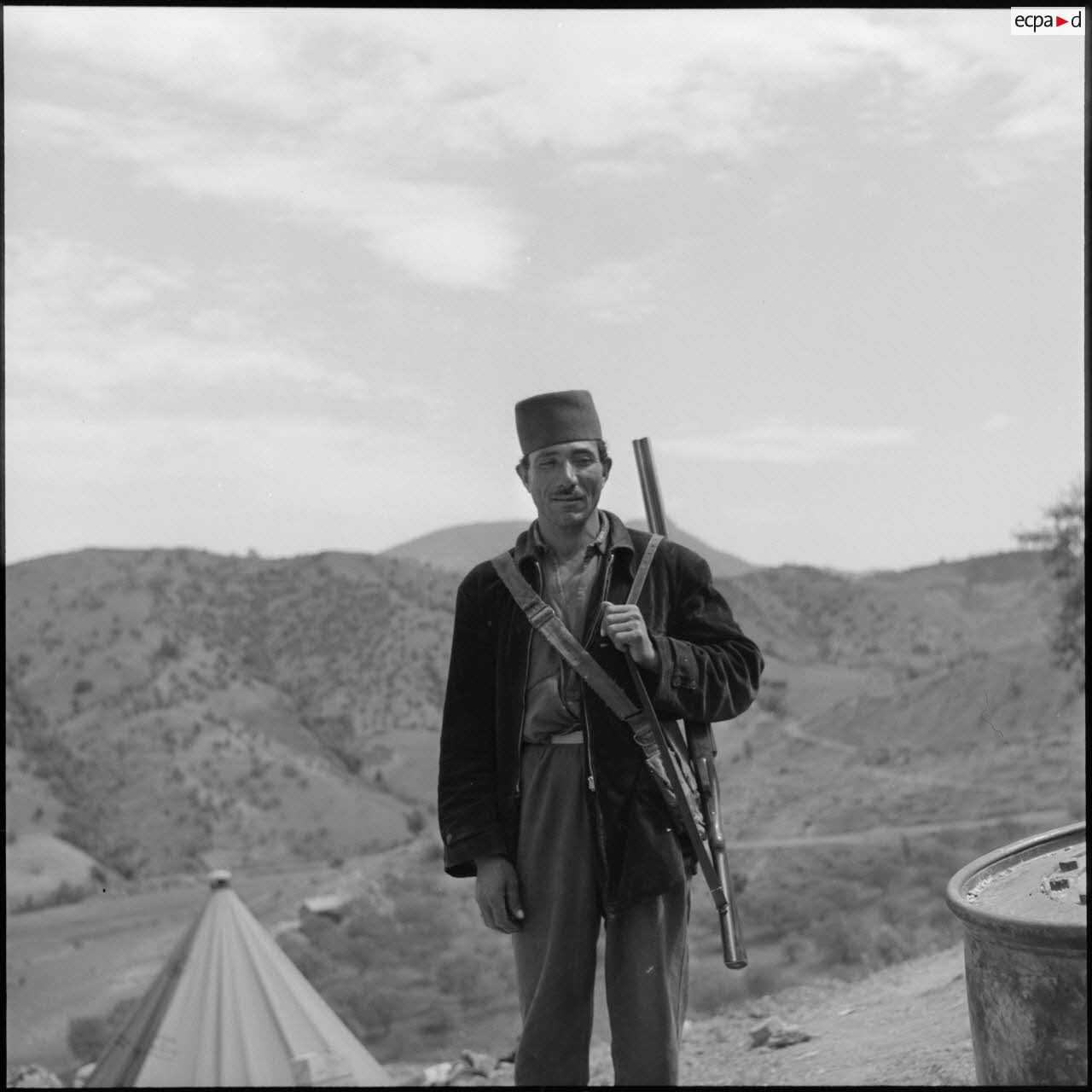 Portrait de harki participant à l'opération Espérance.