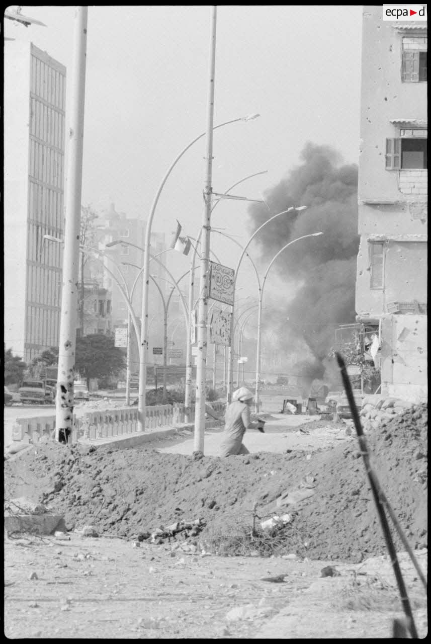 Explosion dans Beyrouth.