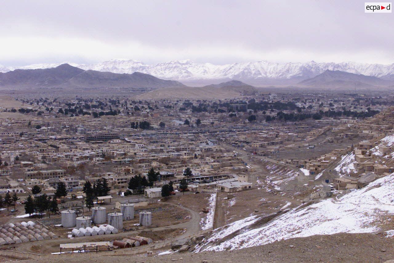 Vue de Kaboul et de la population.