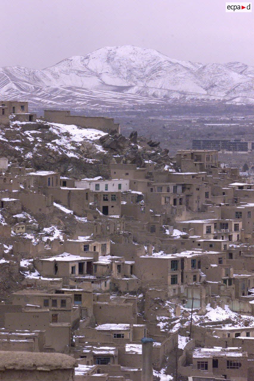 Vue de Kaboul et de la population.