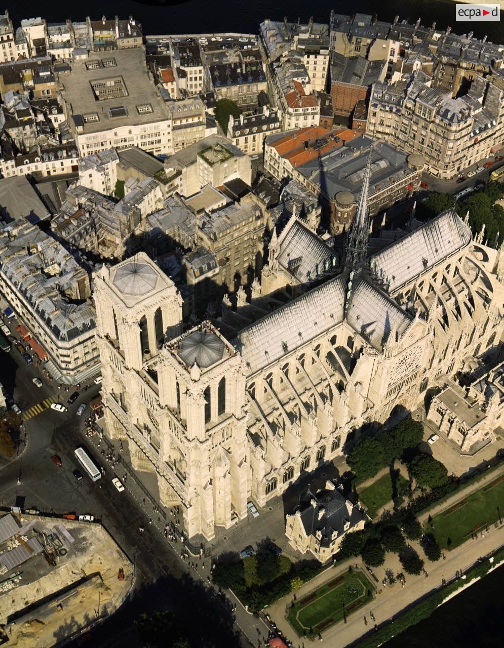 Vue aériennes de Paris - 4e arrondissement.