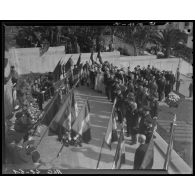 Cérémonie de commémoration du 11 novembre au monument aux morts d'Alger.