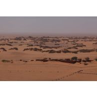 Vue aérienne du fort de Madama, au Niger.