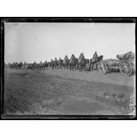 Entre Brod et Negotin. Défilé d'artillerie. [légende d'origine]