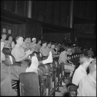 Gala des anciens du CEFEO (corps expéditionnaire français en Extrême-Orient) et des FF (forces française) d'Indochine à la salle Pierre Bordes à Alger.