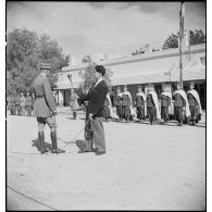 Discours du général d'armée Henri Giraud, commandant en chef civil et militaire, lors de la cérémonie de baptême de la promotion Weygand de l'EEOI (École des élèves officiers indigènes d'Algérie et de Tunisie).