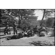 Progression des parachutistes américains de la 1st Airborne Task Force entre Nice et Monaco.