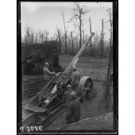 Manoeuvres d'artillerie dans la Somme, décembre 1916.