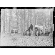 Vaumoise (Oise). Char d'assaut au repos sous bois. [légende d'origine]