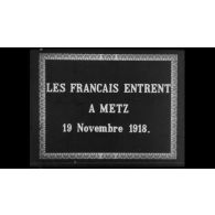 Les Français entrent à Metz, 19 novembre 1918.