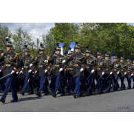 Défilé à pied de l'EOGN (école des officiers de la gendarmerie nationale) lors de la cérémonie du 14 juillet 2011.