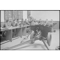 Cours théorique sur l'armement à l'école militaire de la cavalerie, du train et de la garde de Saumur, repliée à Tarbes.