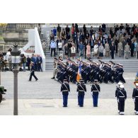 Défilé à pied de l'école des commissaires des Armées (ECA) lors de la cérémonie du 14 juillet 2020 place de la Concorde.