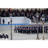 Défilé à pied de l'école nationale supérieure de la Police nationale (ENSP) lors de la cérémonie du 14 juillet 2020 place de la Concorde.