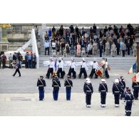 Défilé à pied de l'école nationale de police (ENP) de Périgueux lors de la cérémonie du 14 juillet 2020 place de la Concorde.