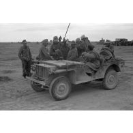 Une jeep Bantam (40 BRC) capturée est utilisée par des artilleurs de la I./FlaK-Regiment 33 du capitaine Walter Fromm.