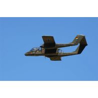 Lors du meeting aérien de l'ALAT au Luc en Provence, l'avion de reconnaissance OV-10 B "Bronco" aux couleurs de la Bundesluftwaffe.