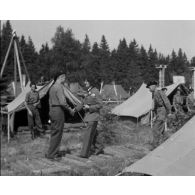 La fête du 159e RIA (régiment d'infanterie alpine) sur le plateau du Zuflucht.