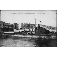 Bizerte. Baie Ponty. Le Sous-Marin allemand "U.C. 23" capturé. [légende d'origine]