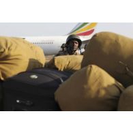 Arrivée de soldats togolais sur l'aéroport de Bamako, au Mali.