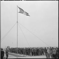 Tigzirt. Centre de rééducation et centre militaire d'internement. Cérémonie pour la libération de 43 détenus.