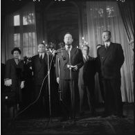 Oran. Discours radiodiffusé de Michel Debré.