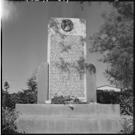 Setif - Aïn Arnat. La stèle de l'héliport Maréchal de Lattre.