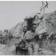 1175. P[oste de] S[ecours de] B[ataillon] Blanchetière. Bange. Gaglia. 19 J[uillet 1917]. [légende d'origine]