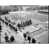 Saint-Denis (93). Vue oblique du nouveau stade (gros plan).