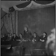 Alger. Conférence de presse annonçant la création du mouvement Algérie française.