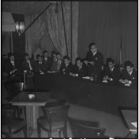 Alger. Conférence de presse annonçant la création du mouvement Algérie française.