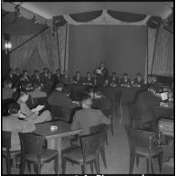 Alger. Conférence de presse annonçant la création du mouvement Algérie française.