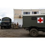 L'équipe de la Composante médicale belge s'installe dans ses nouveaux locaux au Rôle 1 de Cincu, en Roumanie.