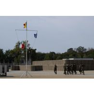 Des soldats participent à une course à pied autour de la base du Cap Midia, en Roumanie.