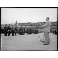 Discours de monsieur Bogomolov, ambassadeur d'URSS en France, sur l'aéroport du Bourget.