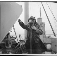 Chef de pièce sur le pont du patrouilleur La Lorientaise.