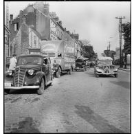 La population belge fuit l'invasion de son pays par l'armée allemande en transitant par Boulogne-sur-Mer.