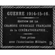 Fusées d'avions. Scènes en Alsace. Revue à Ems par le général Fayolle. [Titres des rushes]