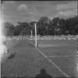 Le goal de la sélection vietnamienne d'Hanoï lors du match contre l'équipe militaire de France.