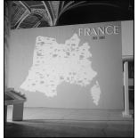Une carte de la zone libre présentée lors de l'exposition consacrée à l'armée d'armistice.