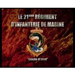 Le 21e régiment d'Infanterie de Marine.